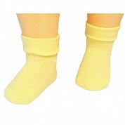 RuSocks носки детские однотонные с отворотом лимон Д-107